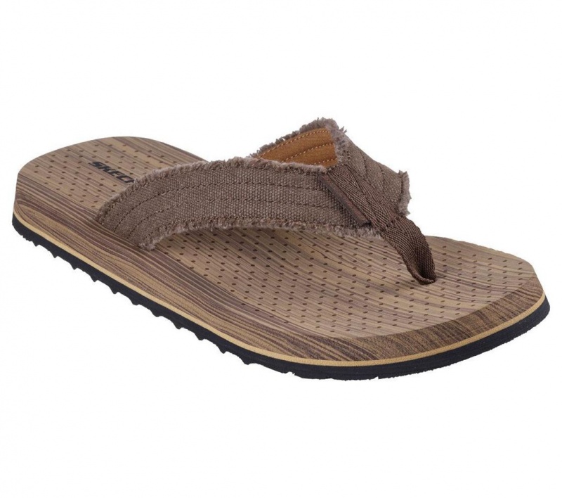 Brown Skechers Tantric - Fritz Men's Sandals | HGNL-31582