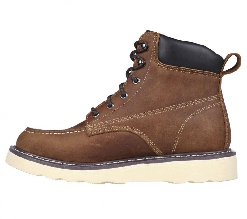 Brown Skechers Work: Kadmiel - Bennot Men's Boots | ZPIU-03451