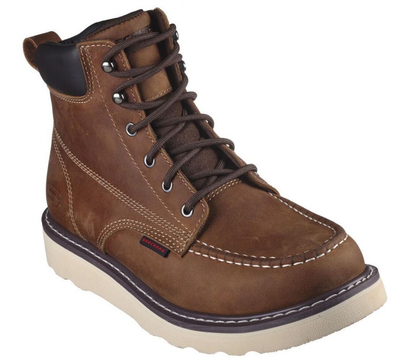 Brown Skechers Work: Kadmiel - Bennot Men's Boots | ZPIU-03451