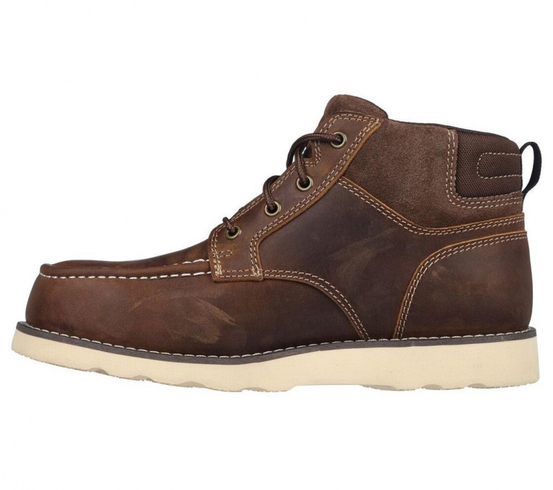 Brown Skechers Work: Kadmiel - Kaed St Men's Boots | EJPS-54079