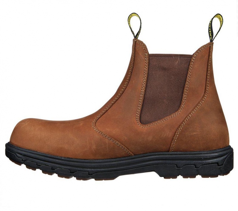 Brown Skechers Work: Vicksburk - Sorrin Men's Boots | ANOI-78065