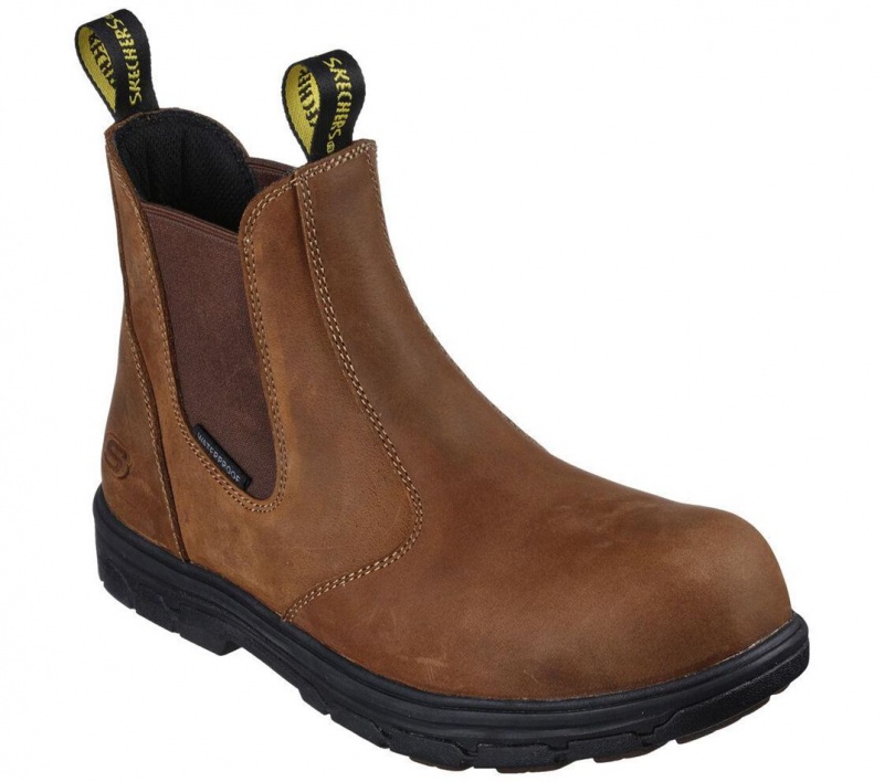 Brown Skechers Work: Vicksburk - Sorrin Men's Boots | ANOI-78065