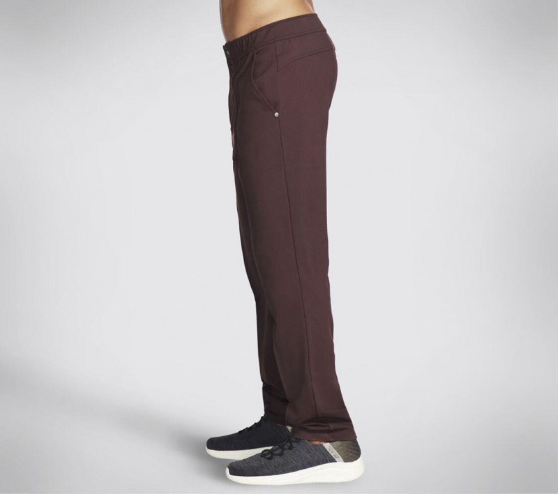 Burgundy Skechers Slip-ins Hybrid Classic Men's Pants | EWRH-23890