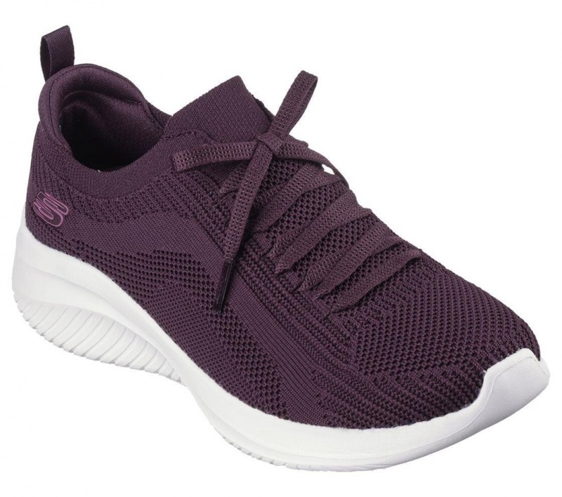 Burgundy Skechers Ultra Flex 3.0 - Big Plan Women's Sneakers | HSMW-16350