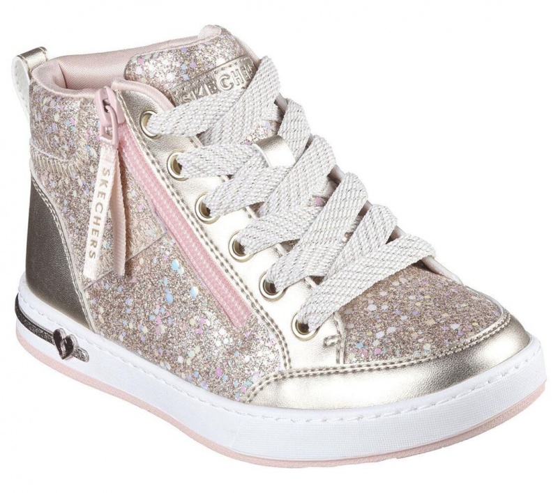 Gold Skechers Shoutouts - Glitter Queen Girls' Walking Shoes | RUOV-46758