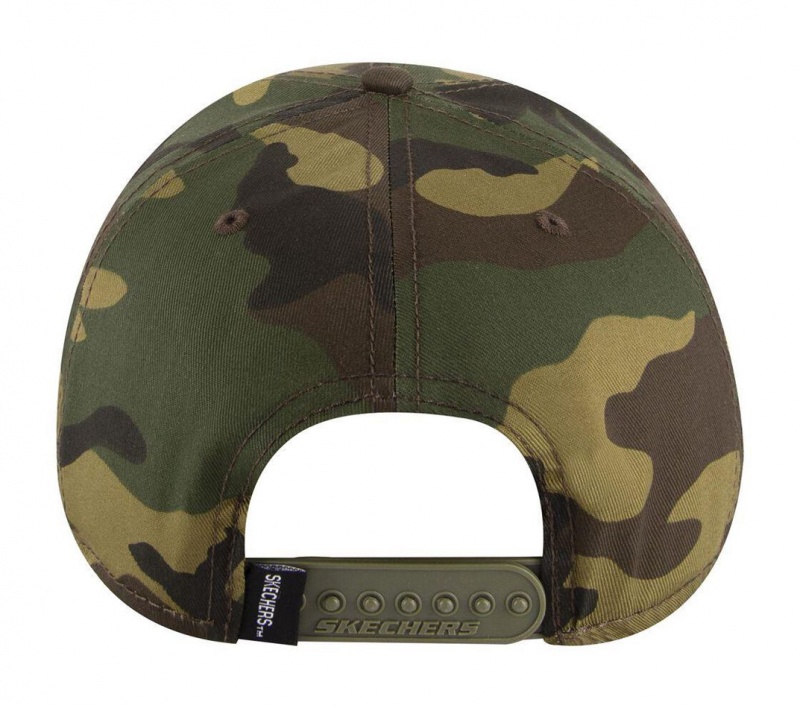 Green Skechers Accessories Camo Men's Hats | UGSP-51862