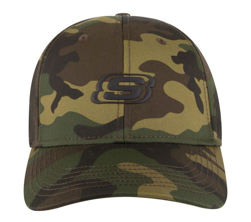 Green Skechers Accessories Camo Men's Hats | UGSP-51862