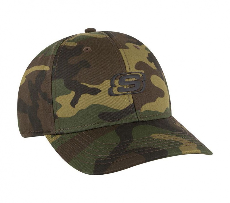 Green Skechers Accessories Camo Men's Hats | UGSP-51862