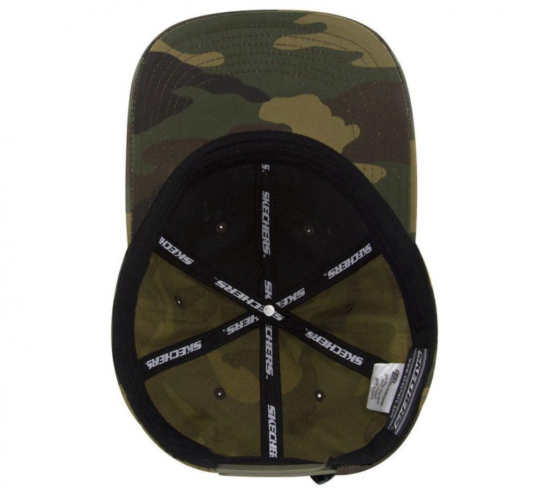 Green Skechers Accessories Camo Men's Hats | UGSP-51862