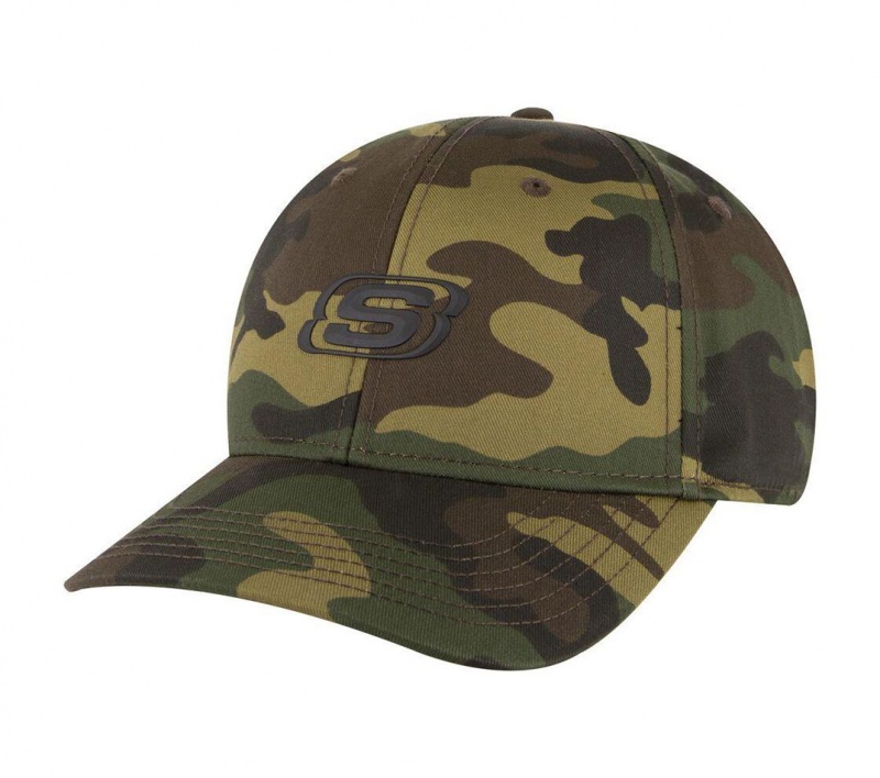 Green Skechers Accessories Camo Men\'s Hats | UGSP-51862