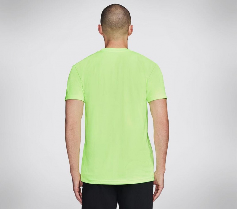 Green Skechers Basketball: Performance Short Sleeve Men's T-Shirt | SLAZ-70365