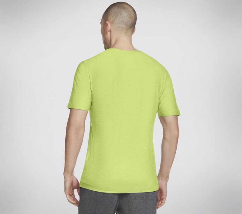 Green Skechers Go Dri All Day Men's T-Shirt | AMBF-51683