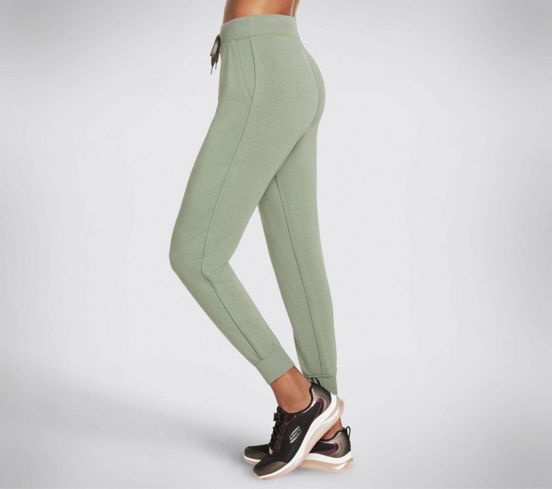 Green Skechers Skechluxe Restful Jogger Women's Pants | WKNQ-37804