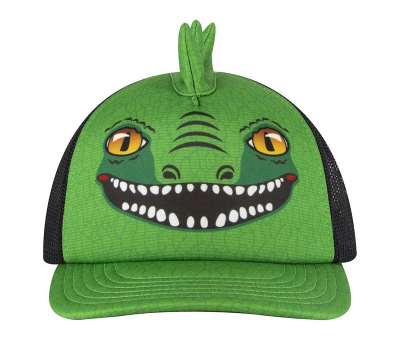 Green Skechers Skech-o-saurus Trucker Men's Hats | TVAZ-23610