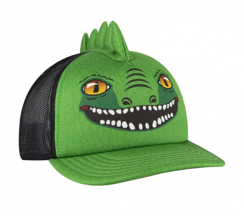 Green Skechers Skech-o-saurus Trucker Men's Hats | TVAZ-23610