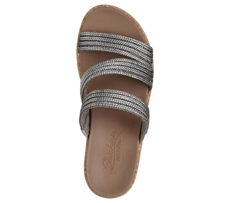 Grey Skechers Arch Fit Beverlee - Always Classy Women's Sandals | ZYAG-69213