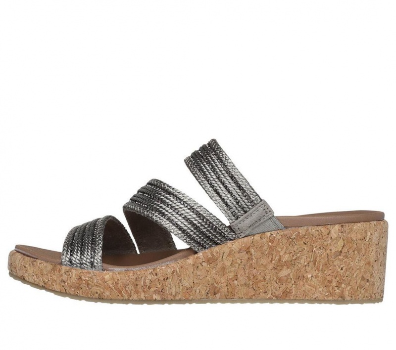 Grey Skechers Arch Fit Beverlee - Always Classy Women's Sandals | ZYAG-69213