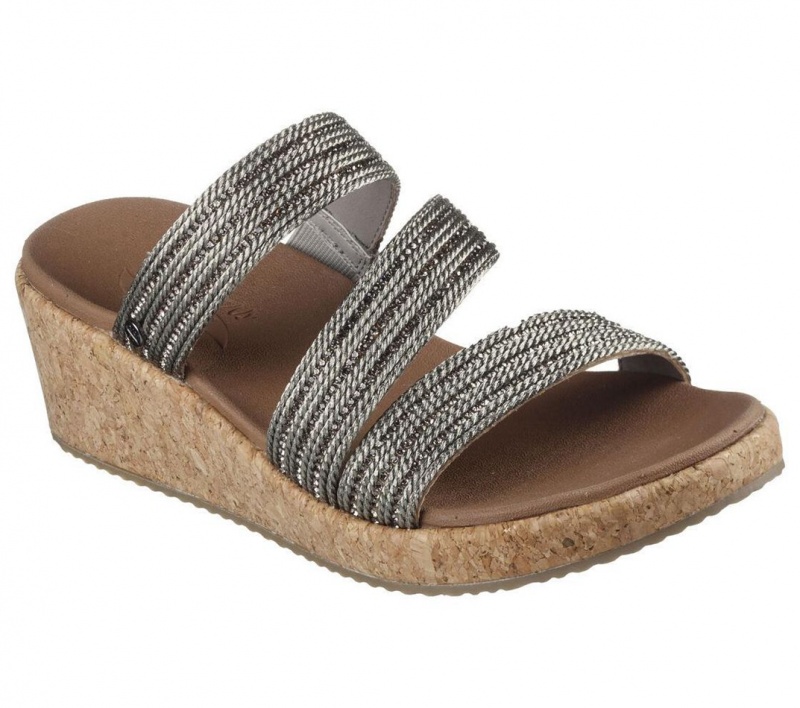 Grey Skechers Arch Fit Beverlee - Always Classy Women's Sandals | ZYAG-69213