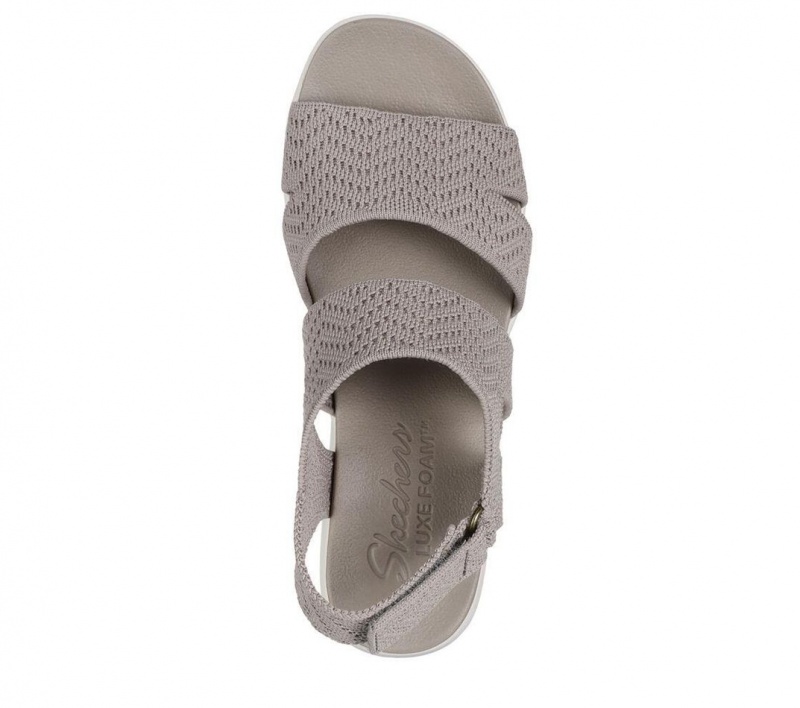 Grey Skechers Arya - Modern Muse Women's Sandals | BQJO-68421