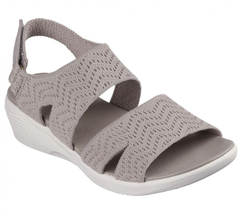 Grey Skechers Arya - Modern Muse Women's Sandals | BQJO-68421