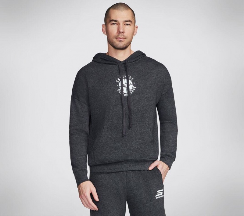 Grey Skechers Basketball: Performance Men's Hoodie | ETJY-68327