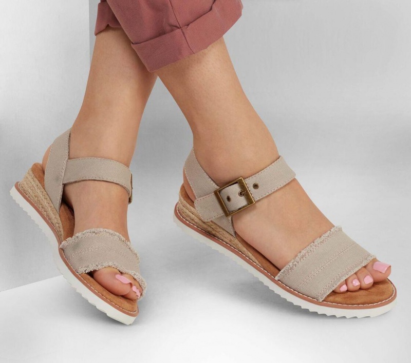 Grey Skechers Bobs Desert Kiss - Adobe Princess Women's Sandals | HOJL-32591