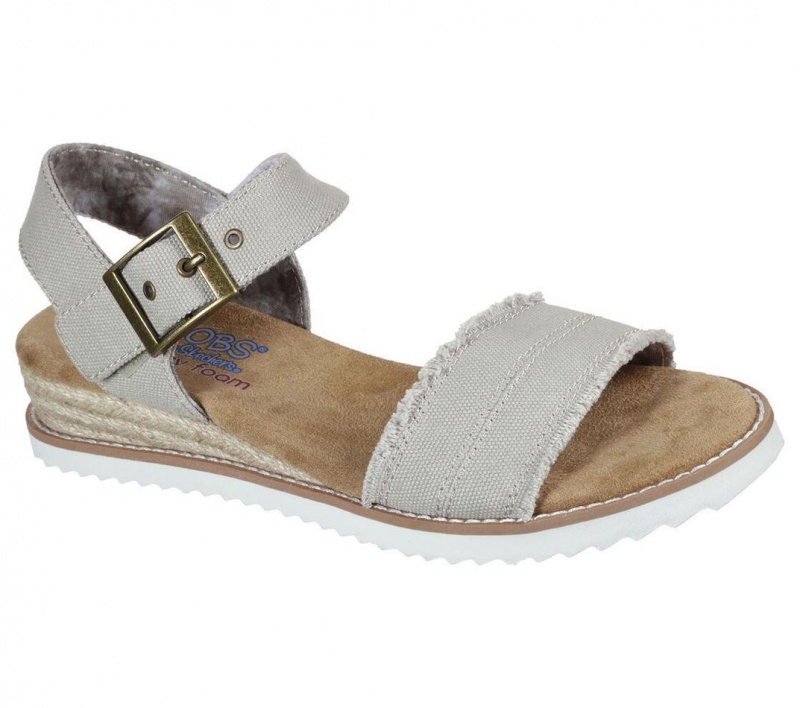 Grey Skechers Bobs Desert Kiss - Adobe Princess Women's Sandals | HOJL-32591