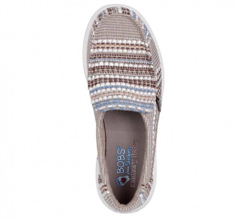 Grey Skechers Bobs Skip Cute - Beach Crush Women's Boat Shoes | EOSC-47082