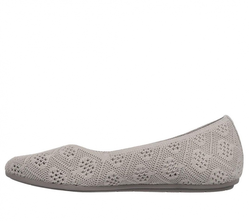 Grey Skechers Cleo 2.0 - Knitty Witty Women's Flats | BXCF-13829