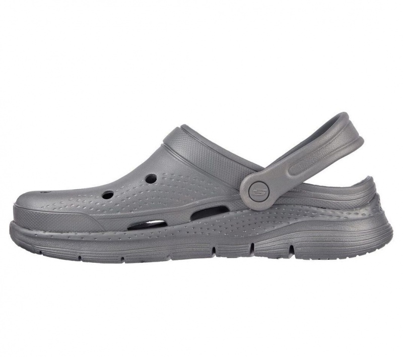 Grey Skechers Foamies: Arch Fit - Valiant Men's Slip On | QLNB-06247