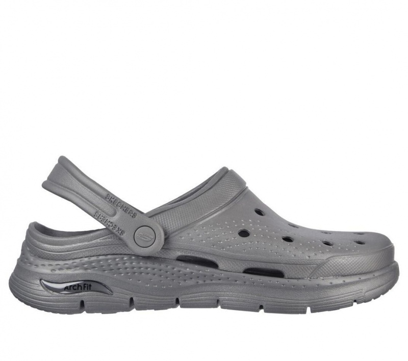 Grey Skechers Foamies: Arch Fit - Valiant Men\'s Slip On | QLNB-06247