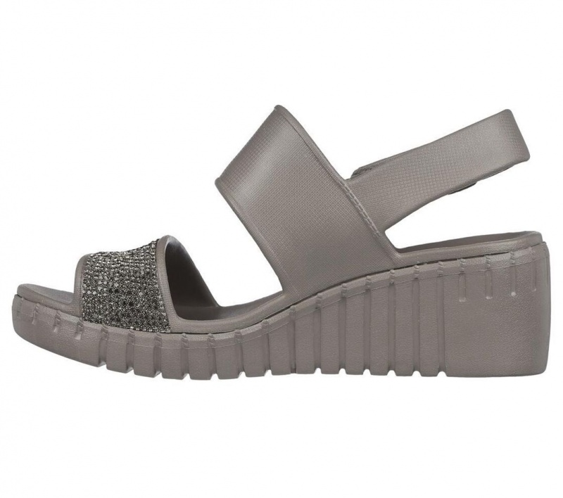 Grey Skechers Foamies: Pier Ave Women's Sandals | EVHN-21876