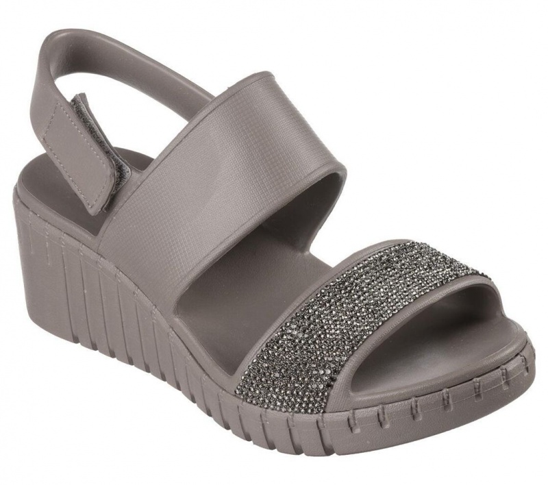 Grey Skechers Foamies: Pier Ave Women's Sandals | EVHN-21876