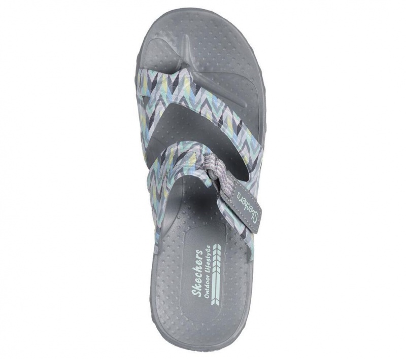 Grey Skechers Foamies: Reggae - Whimsical Women's Sandals | KNLS-70182