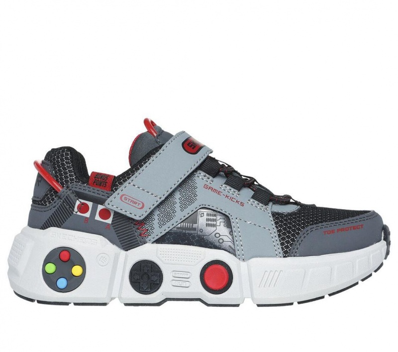 Grey Skechers Game Kicks: Gametronix Boys\' Sneakers | WOBX-25069