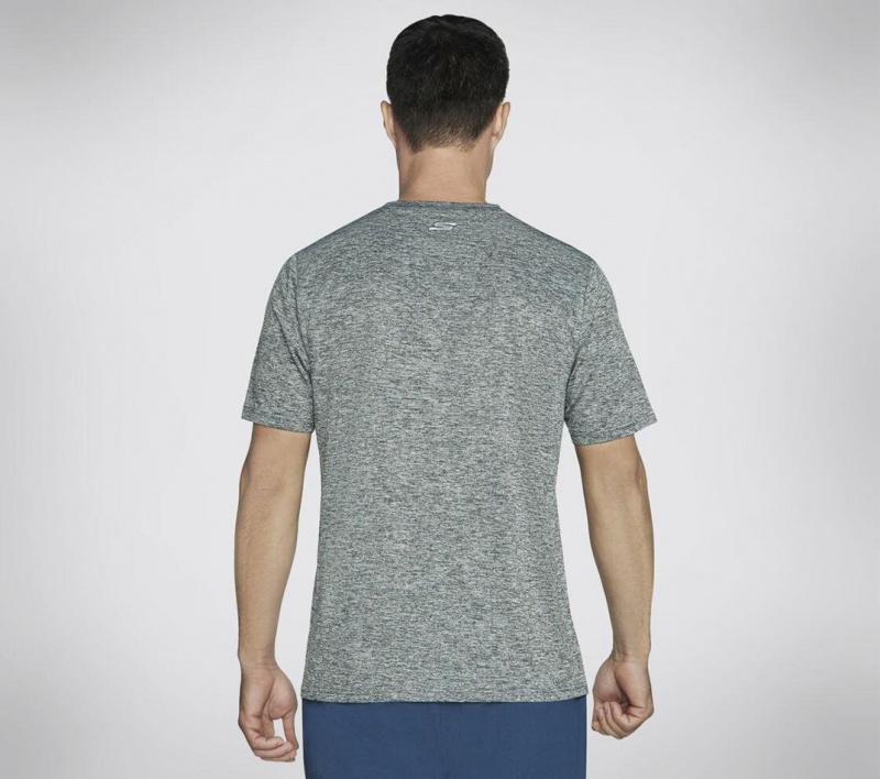 Grey Skechers Go Dri Charge Men's T-Shirt | RPNI-03417