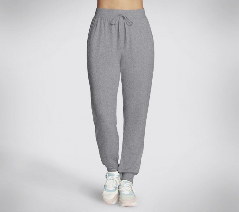 Grey Skechers Go Dri Swift Jogger Women\'s Pants | GRYU-91460