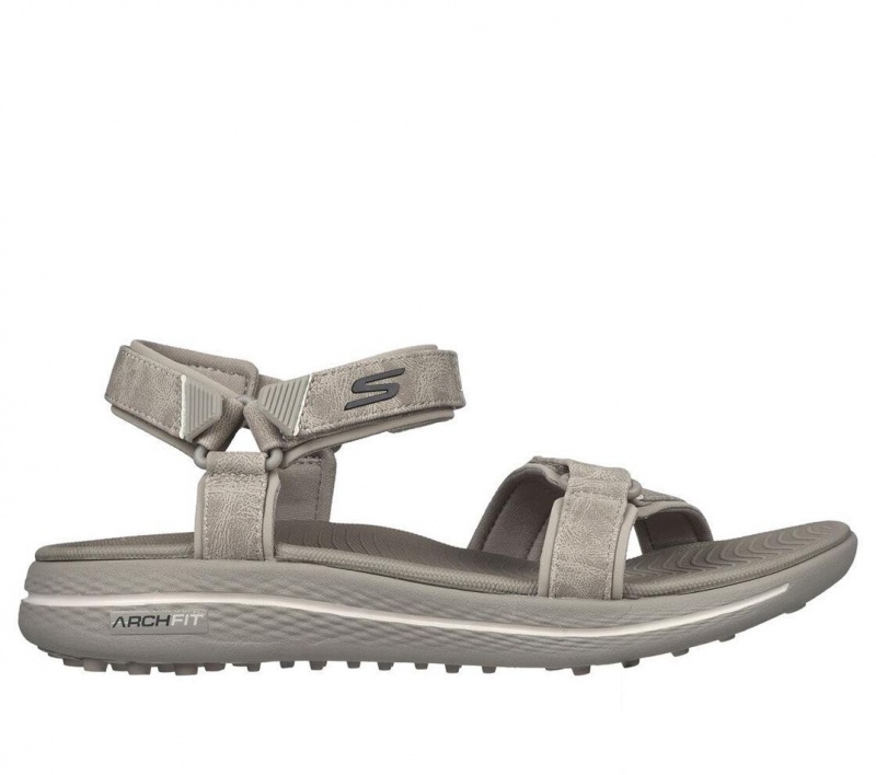 Grey Skechers Go Golf Arch Fit - Arch Fit 600 Women\'s Sandals | GEMK-73540