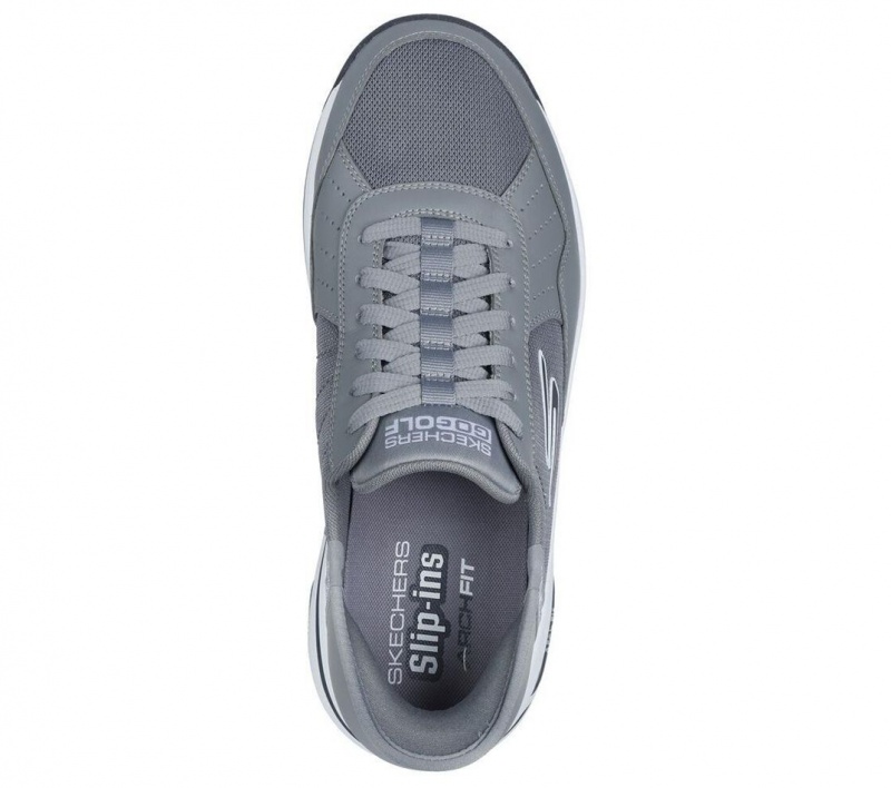 Grey Skechers Go Golf Arch Fit - Line Up Men's Slip On | NEUJ-51670