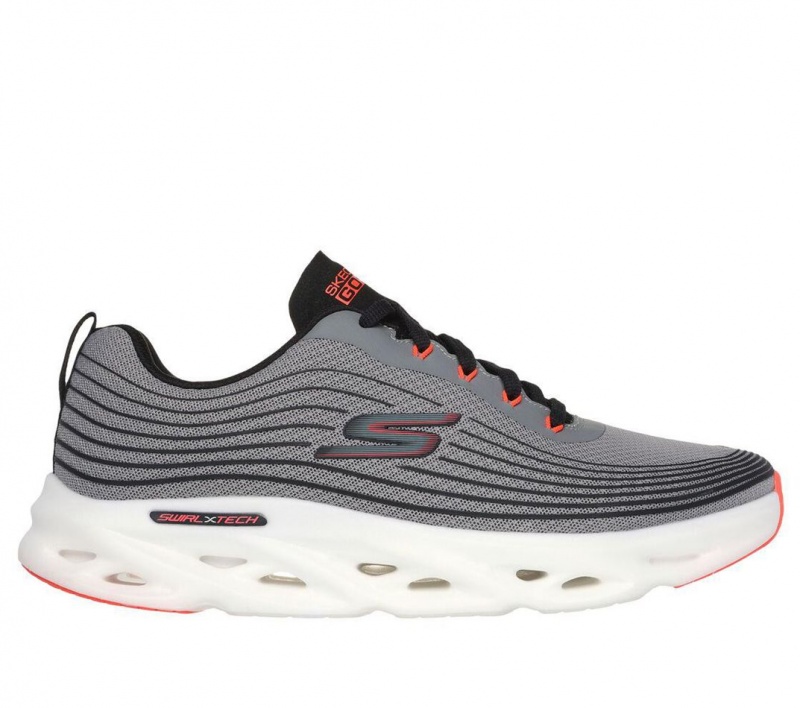 Grey Skechers Go Run Swirl Tech Speed - Haptic Rush Men\'s Sneakers | DARP-32816