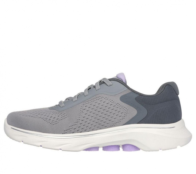 Grey Skechers Go Walk 7 - Cosmic Waves Women's Sneakers | DPKZ-08416