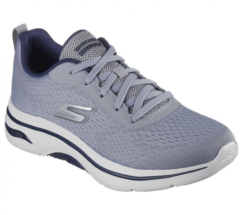 Grey Skechers Go Walk Arch Fit 2.0 - Idyllic 2 Men's Sneakers | WYHB-10938