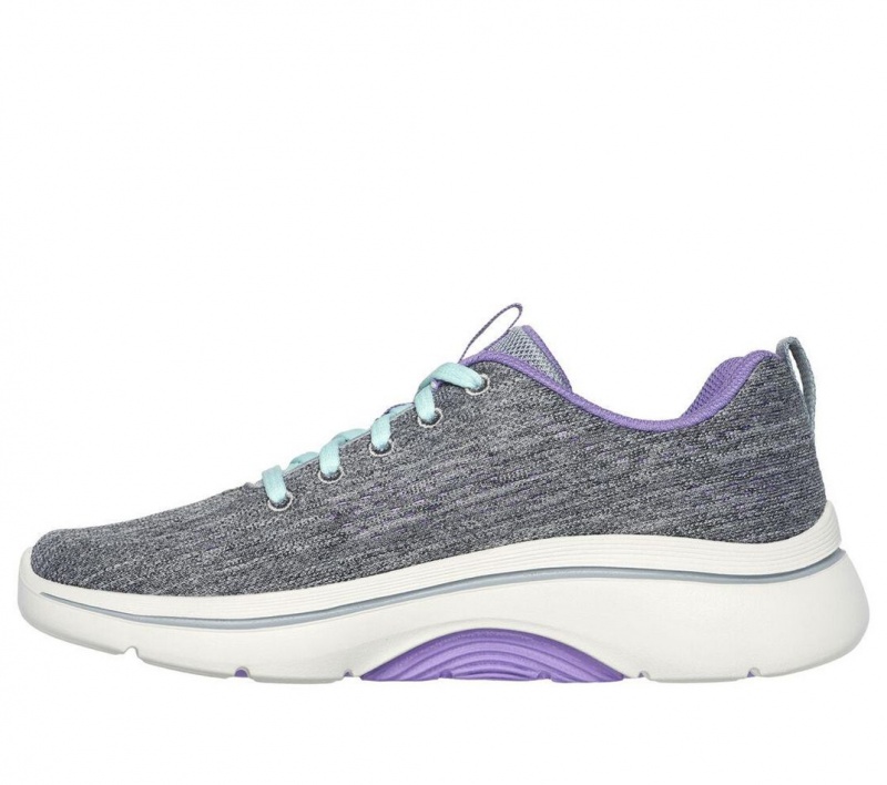 Grey Skechers Go Walk Arch Fit 2.0 - Vivid Sunset Women's Sneakers | KMCH-78953