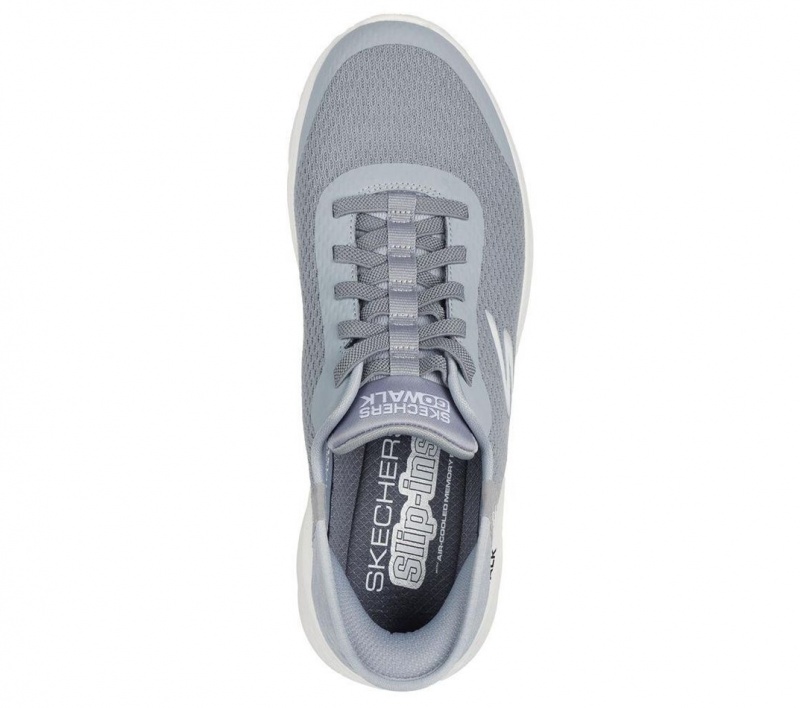 Grey Skechers Go Walk Flex - Free Hands 2 Men's Slip On | DZRO-71642