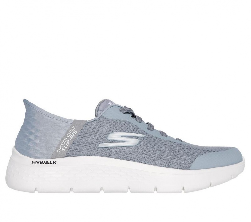 Grey Skechers Go Walk Flex - Free Hands 2 Men\'s Slip On | DZRO-71642