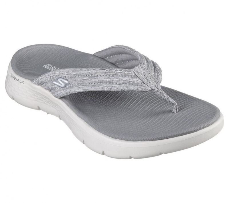 Grey Skechers Go Walk Flex - Overjoy Women's Sandals | YOJE-24576