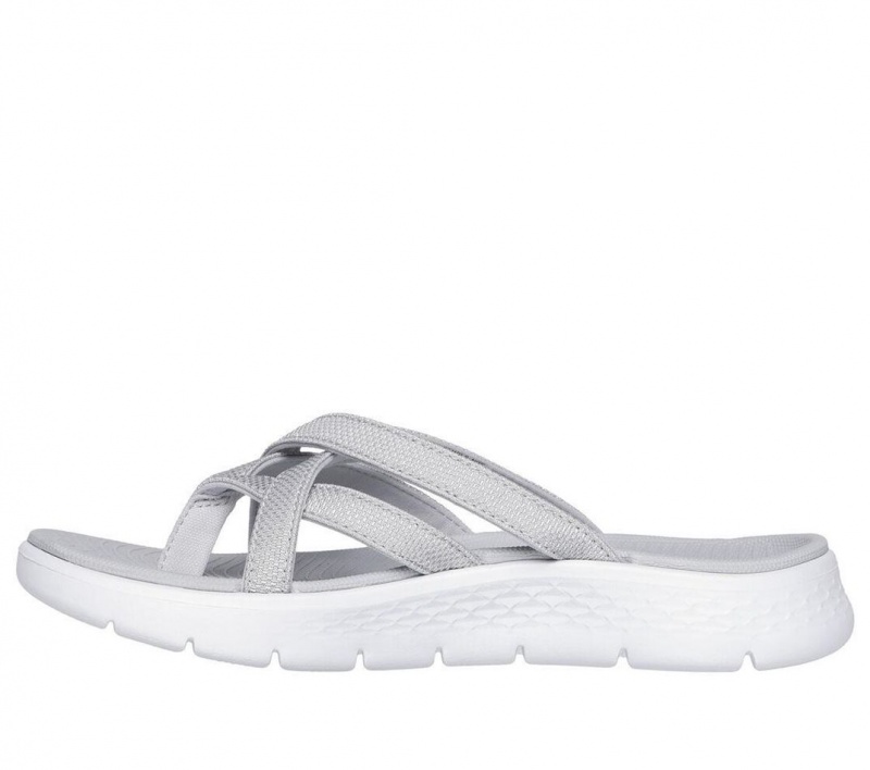 Grey Skechers Go Walk Flex - Strut Women's Sandals | BIRD-26507