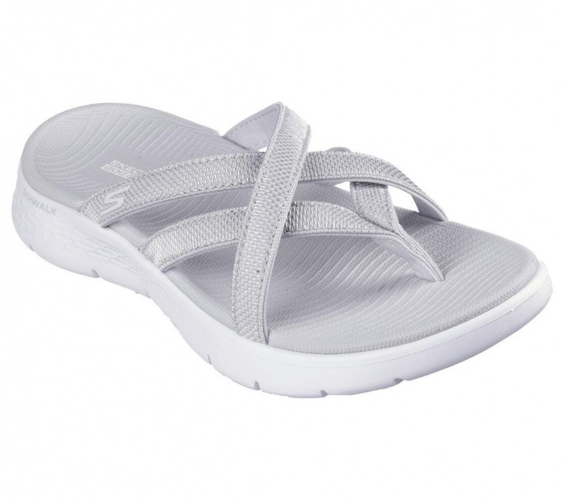 Grey Skechers Go Walk Flex - Strut Women's Sandals | BIRD-26507