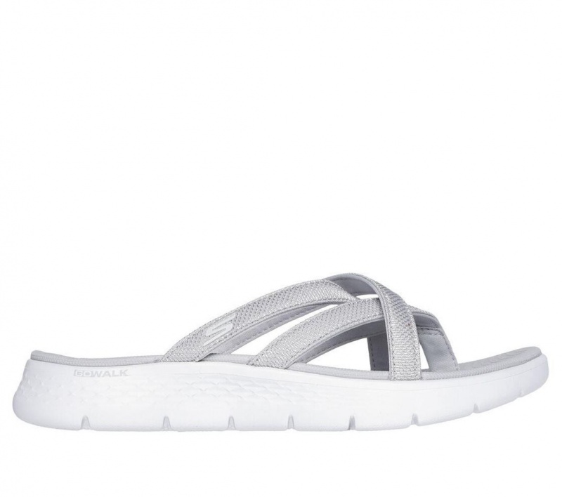 Grey Skechers Go Walk Flex - Strut Women\'s Sandals | BIRD-26507