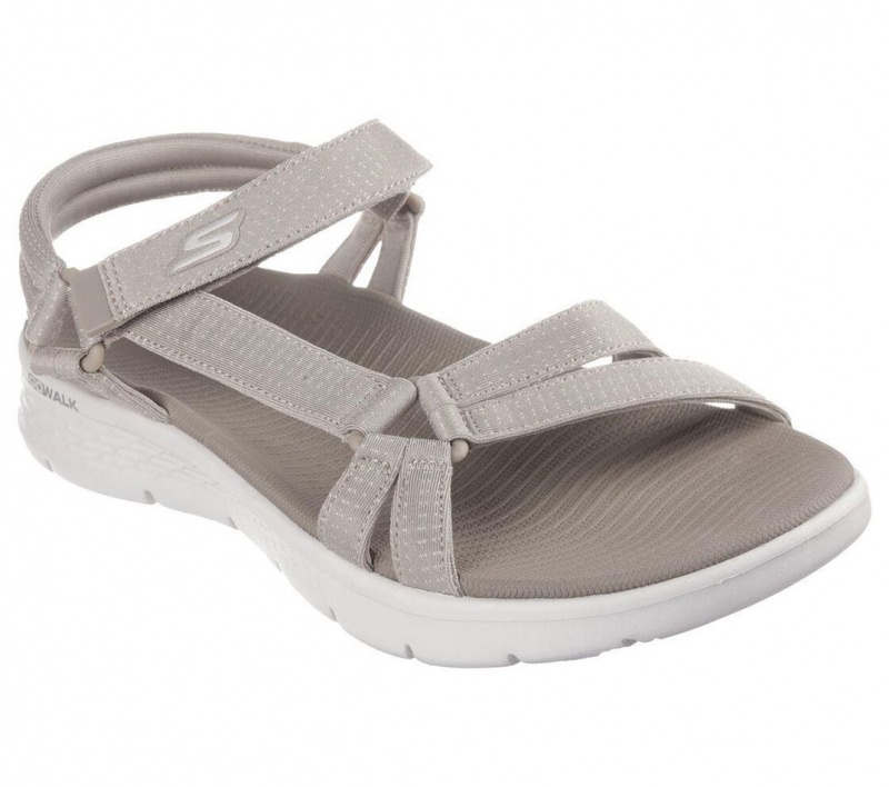 Grey Skechers Go Walk Flex - Sublime Women's Sandals | PBOW-98367